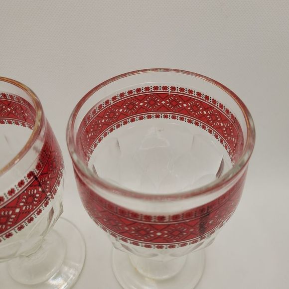 Kings Crown Vintage Ukrainian Wine Goblets Set of 2 Glasses - Picture 7 of 15